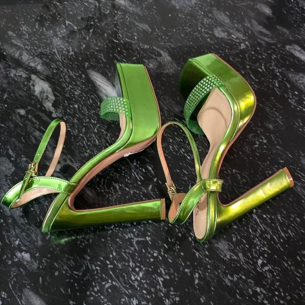 BRAND NEW SIMMI LONDON WIDE FIT RHINESTONE MULE SANDALS